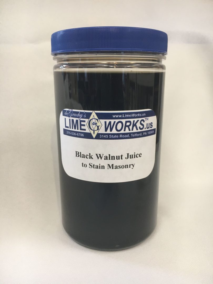 Walnut Juice Masonry Stain for staining lime mortars LimeWorks.us