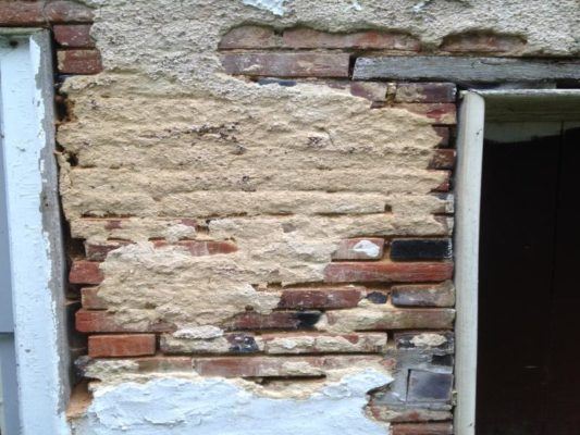 Original lime stucco