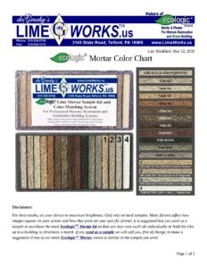 Ecologic Mortar Color Sample