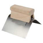 4" x 2" 3/8"R Stainless Steel Outside Corner Tool with Wood Handle