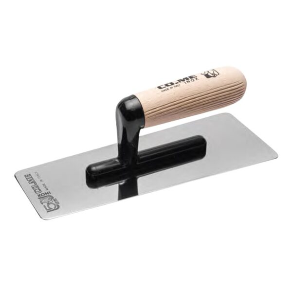CO.ME-products-310LU-800x800-1 CO.ME Venetian trowel 20cm x 8cm w/ wood handle - Image 1