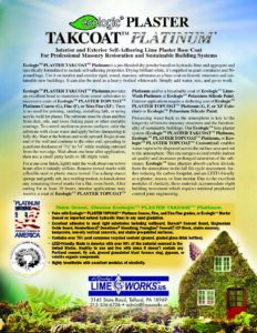 Ecologic™ PLASTER TAKCOAT™ Platinum <em>Customized</em> - Image 2