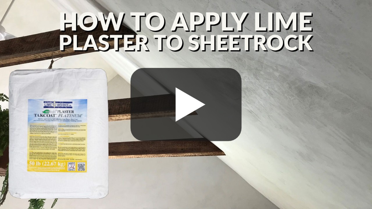 How to Apply Lime Plaster to Sheetrock Using TAKCOAT Platinum Video